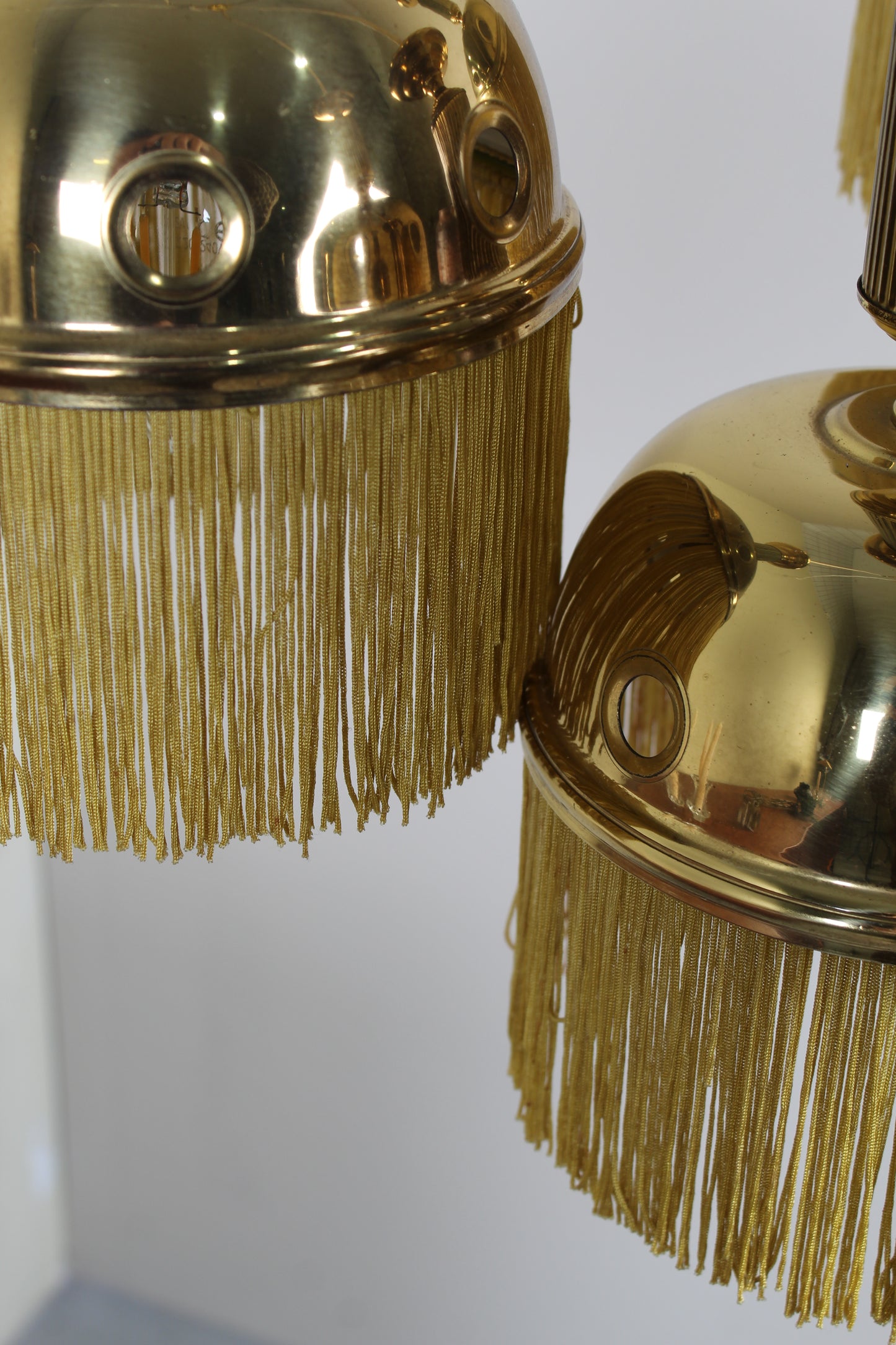 Vintage Kaskadenlampe, Hängelampe - Messing 70er