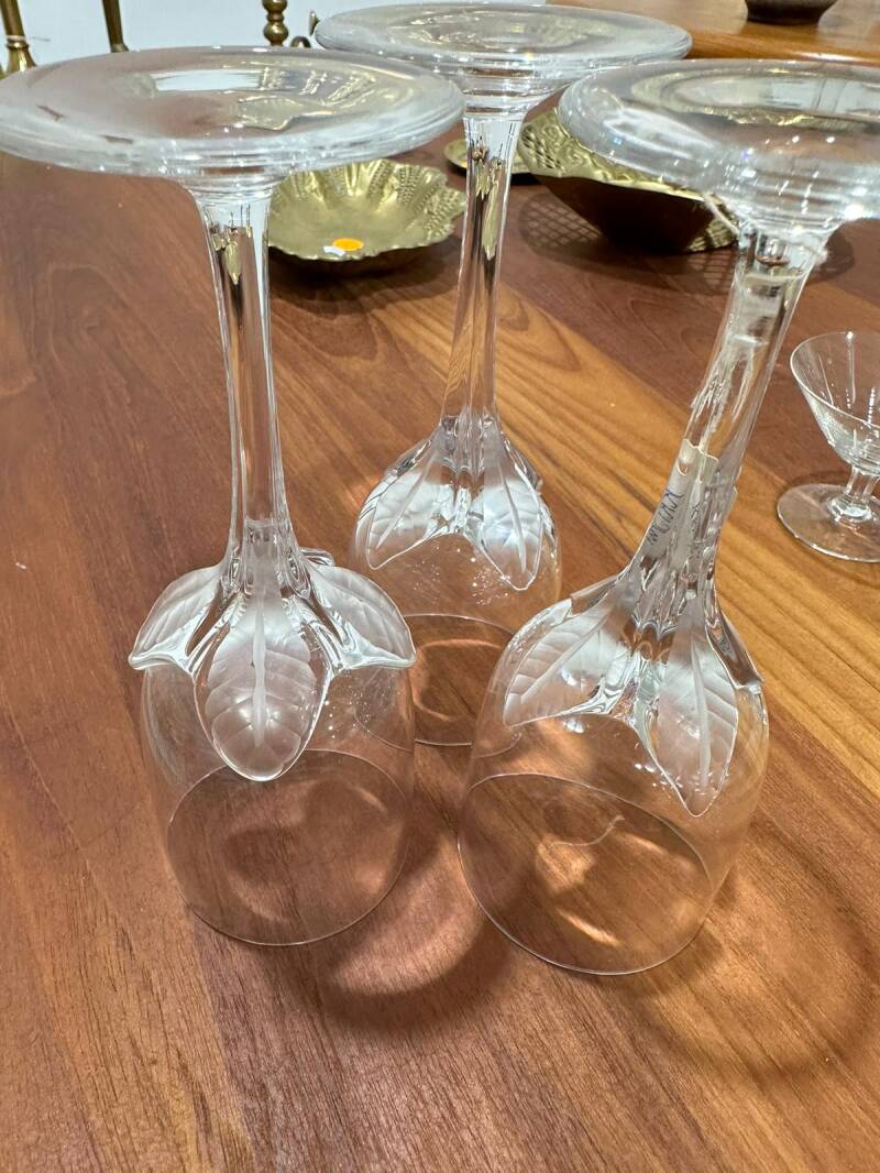 3x vintage kristallen glazen | SSS11