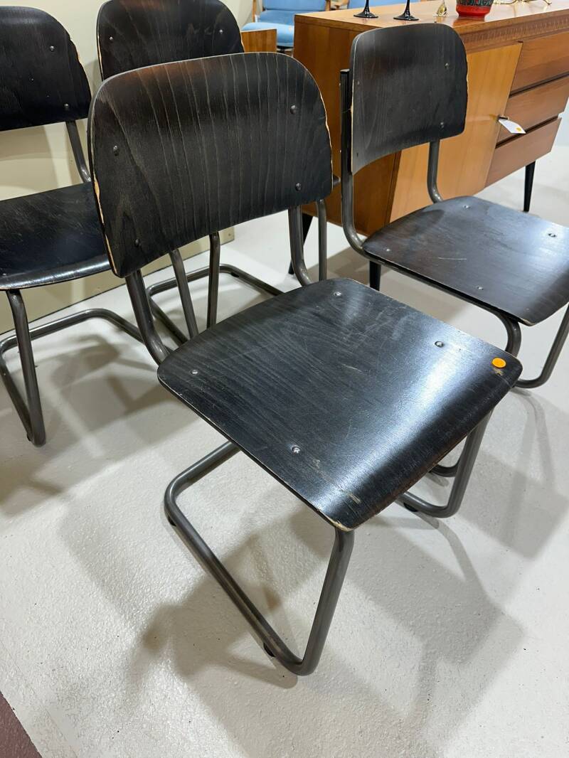 4x Rohrgestell schwarz, Schulstuhl | SSS30