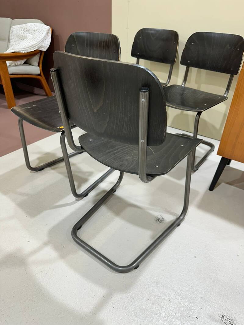 4x Rohrgestell schwarz, Schulstuhl | SSS30