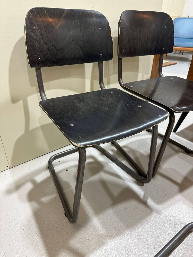 4x Rohrgestell schwarz, Schulstuhl | SSS30