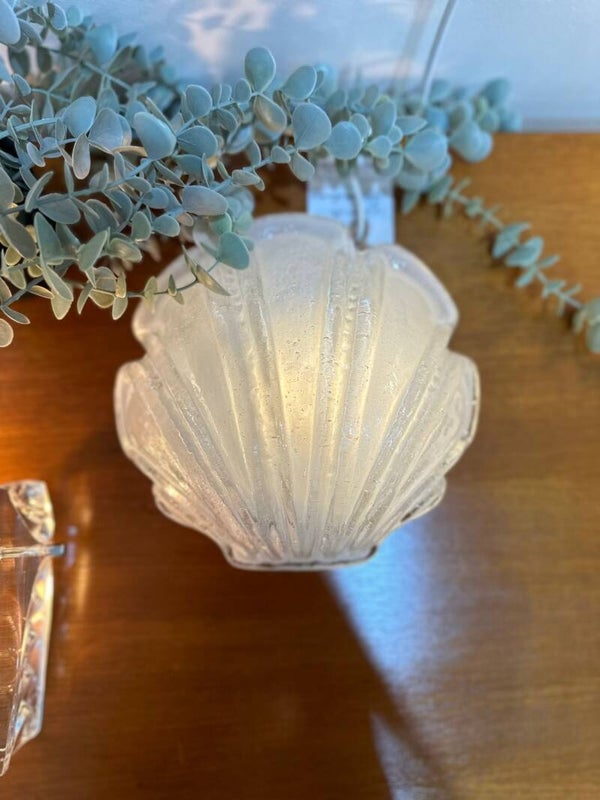 Vintage Wandlampe Muschel Glashütte Limburg | 01245