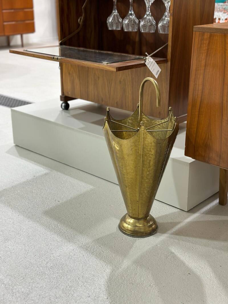 Französischer Vintage-Schirmständer, Schirmhalter – Messing, 1950er Jahre | 01022