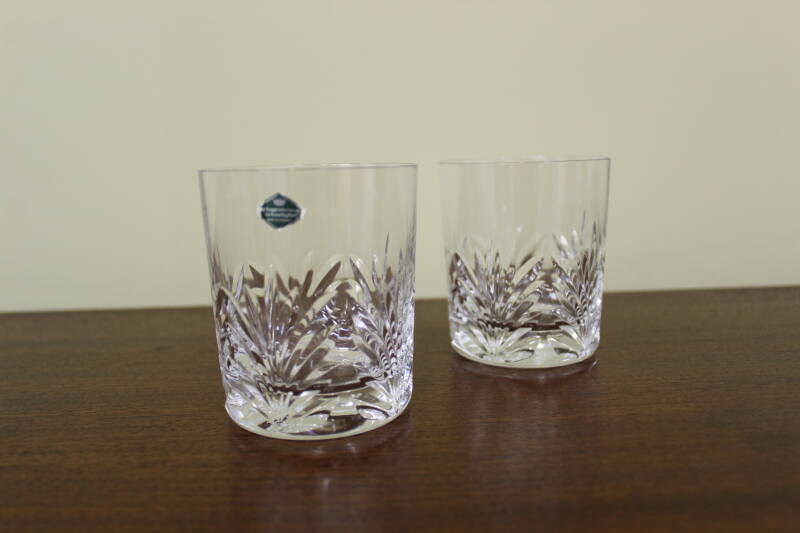 Vintage set of crystal whiskey glasses - Klingenbrunn