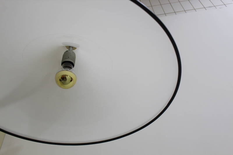 Vintage pendant lamp - white, 70s, acrylic | 01235
