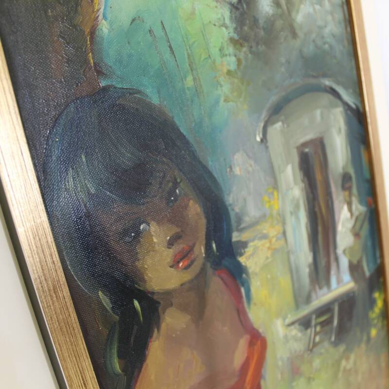 Vintage schilderij - zigeuners