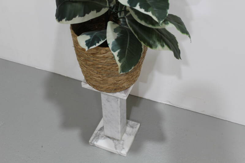 Vintage zuil, plantenstandaard, pilaar - marmer