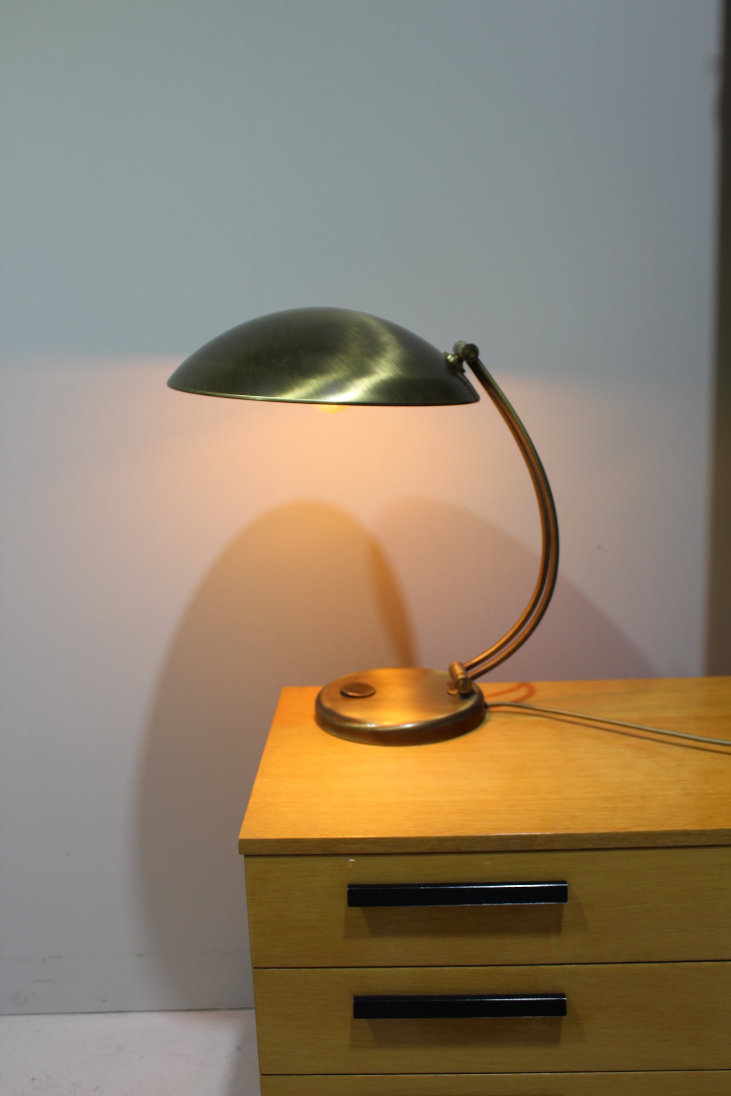 Vintage Design Tischlampe - Egon Hillebrand 1930er Messing | 01282