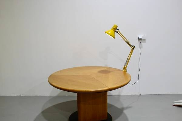 Vintage gele bureaulamp, architectenlamp – LEDU, jaren ’70 | 01136