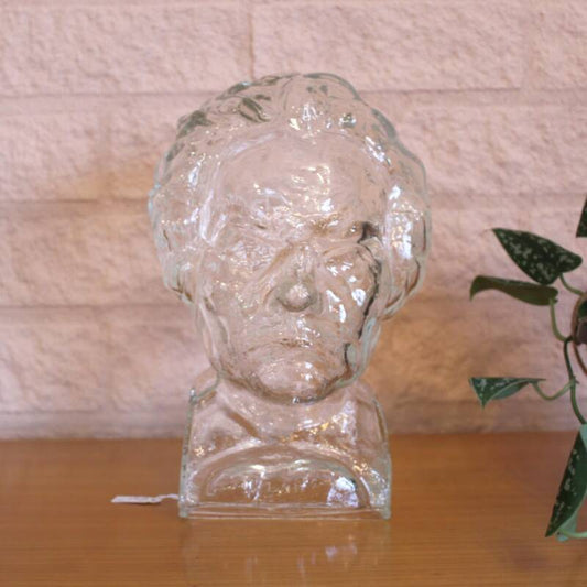 Vintage glazen hoofd Beethoven