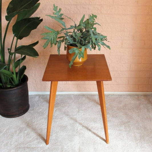 Vintage houten bijzettafel
