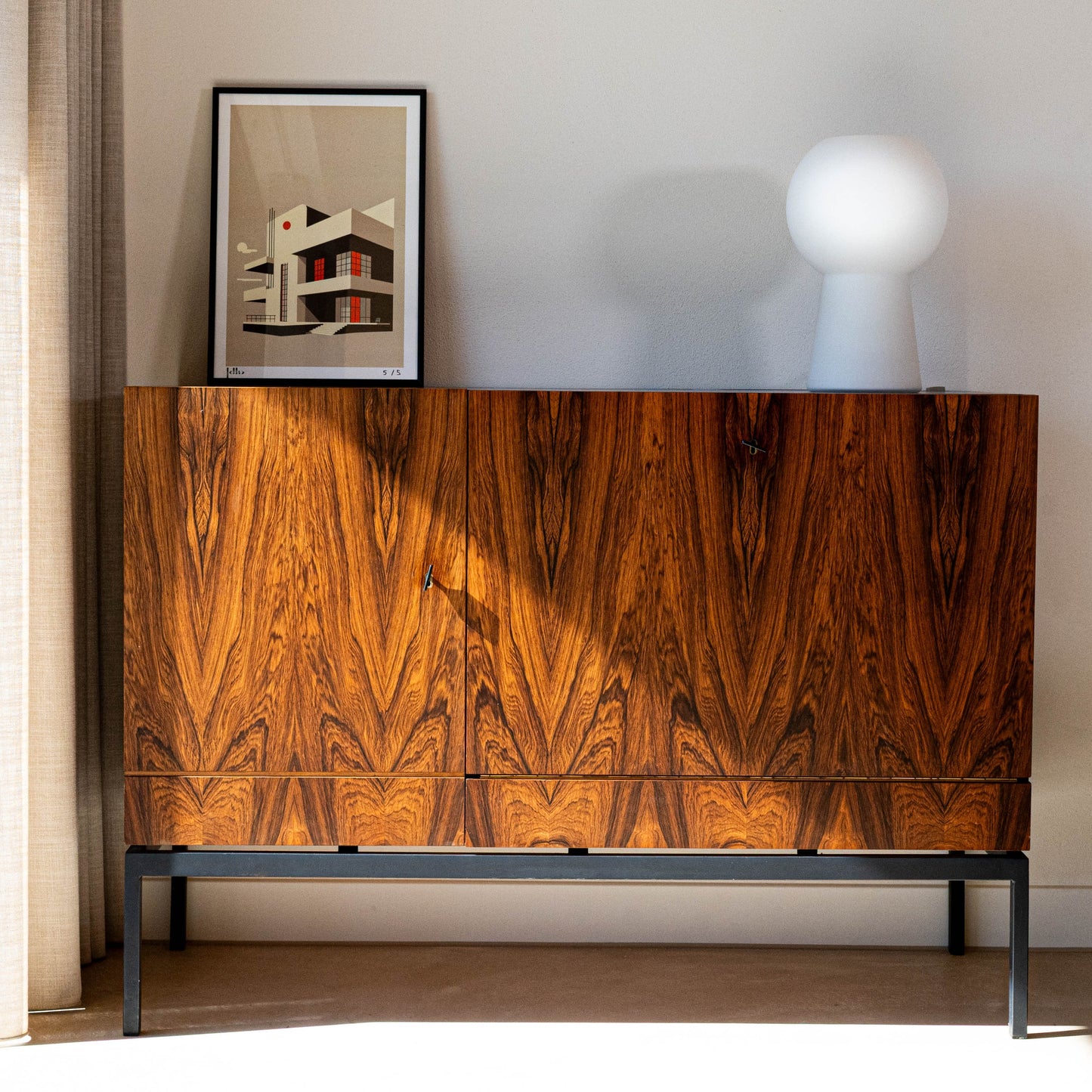 Vintage sideboard, dressoir koelkast