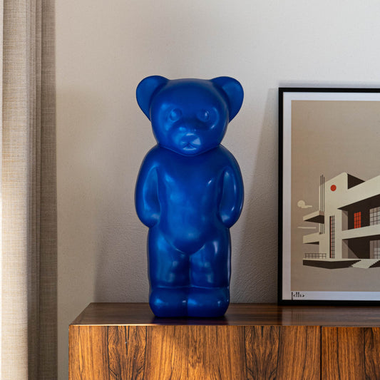Vintage tafellamp Lumibär blauw