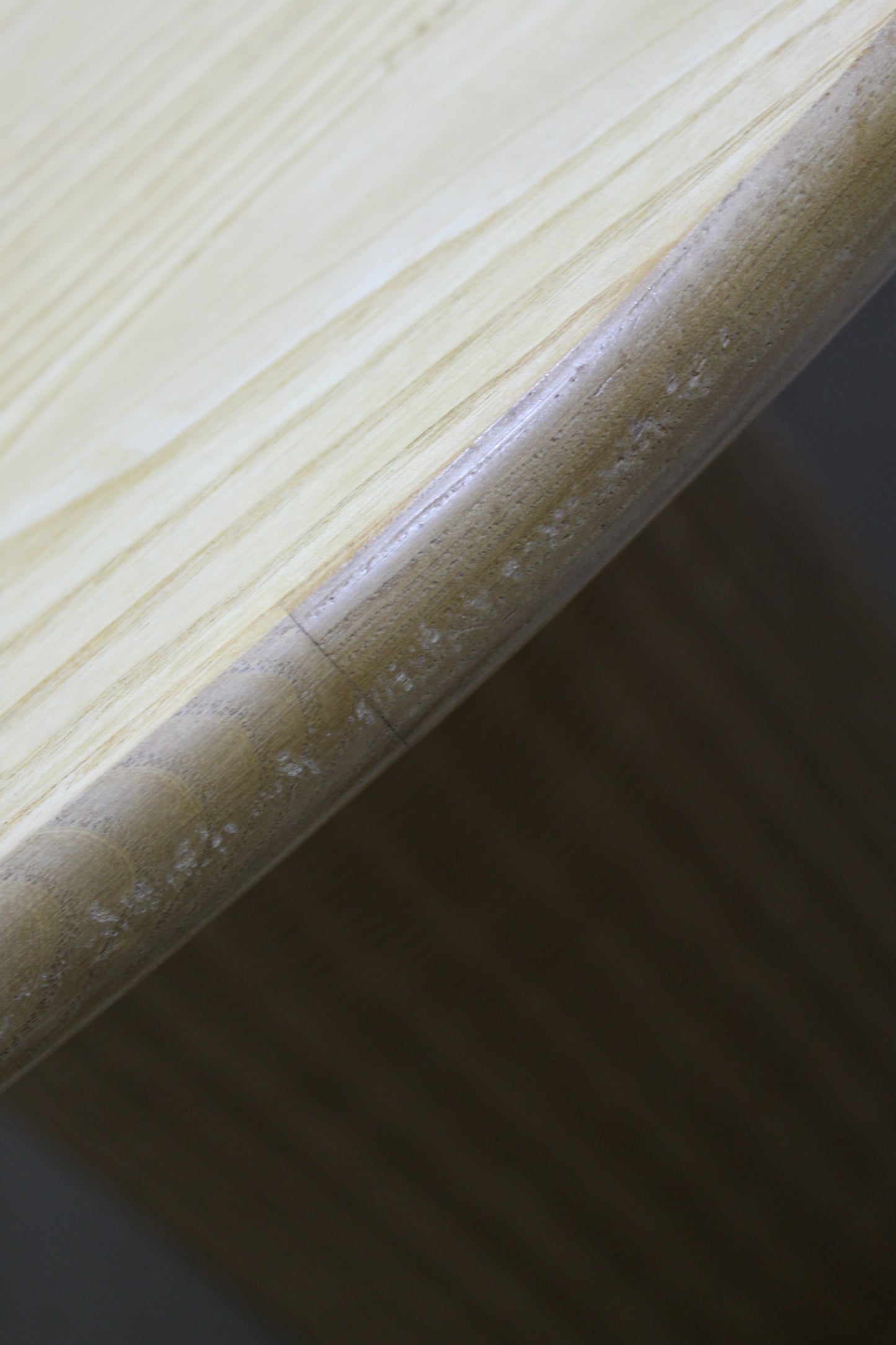 Vintage uitschuifbare eettafel eiken, rotan