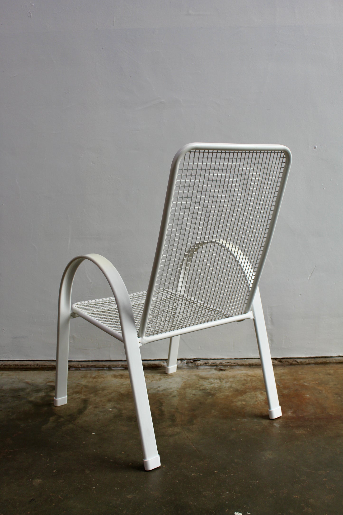 Jaren '70 fauteuil, stoel, wit metaal
