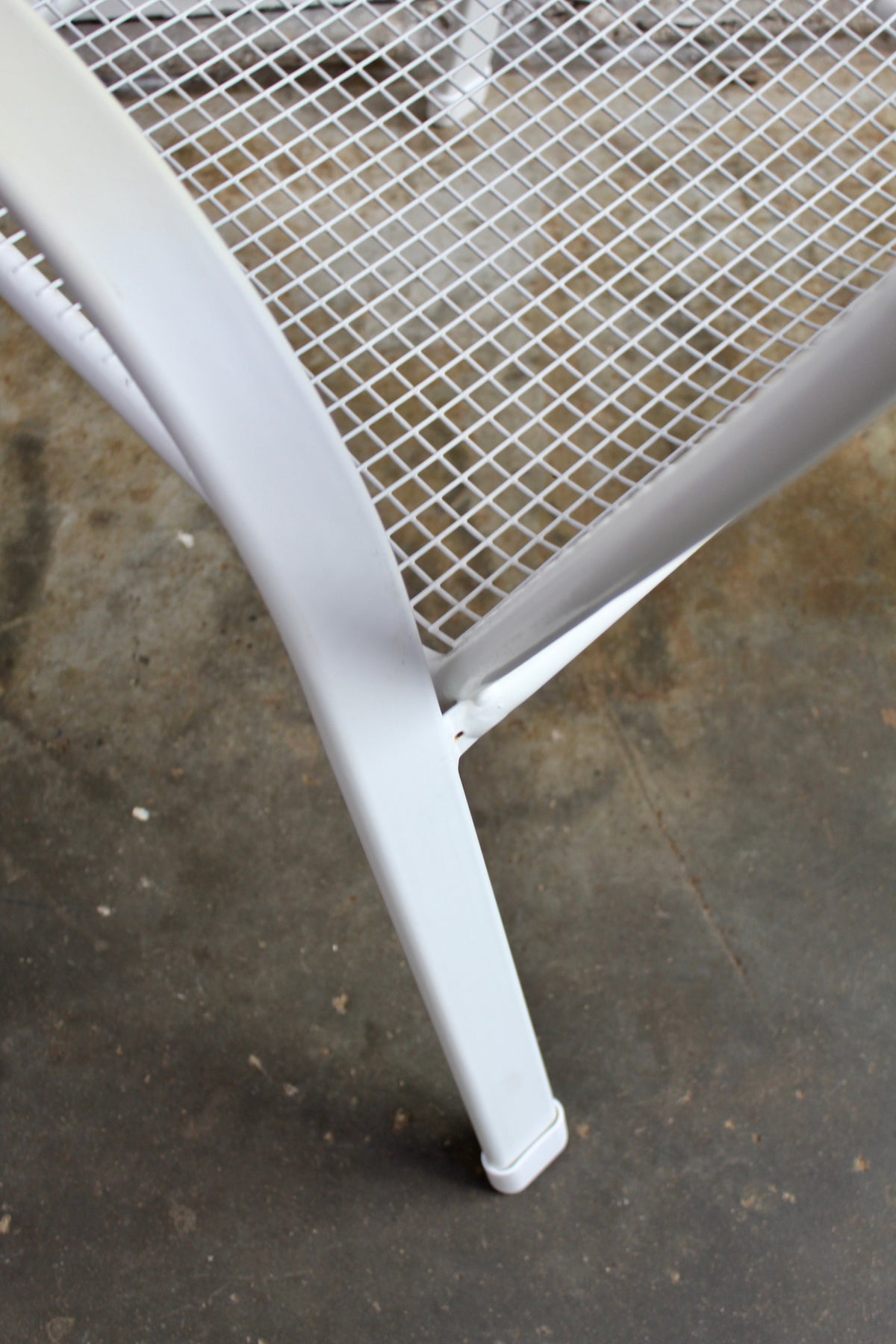 Jaren '70 fauteuil, stoel, wit metaal