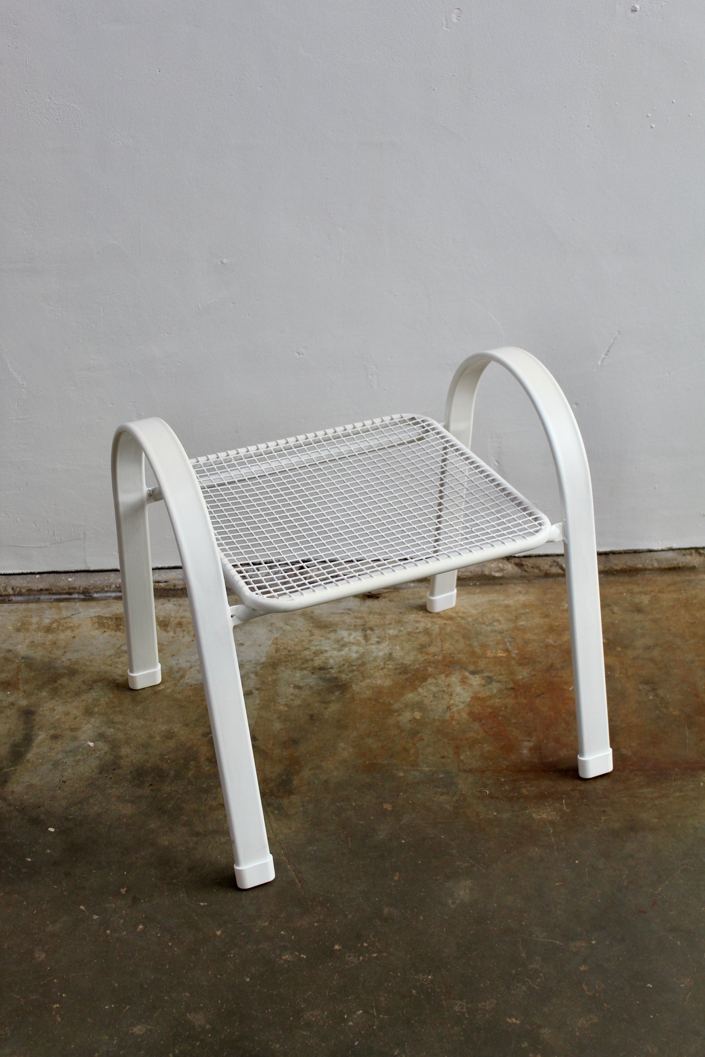 Jaren '70 fauteuil, stoel, wit metaal