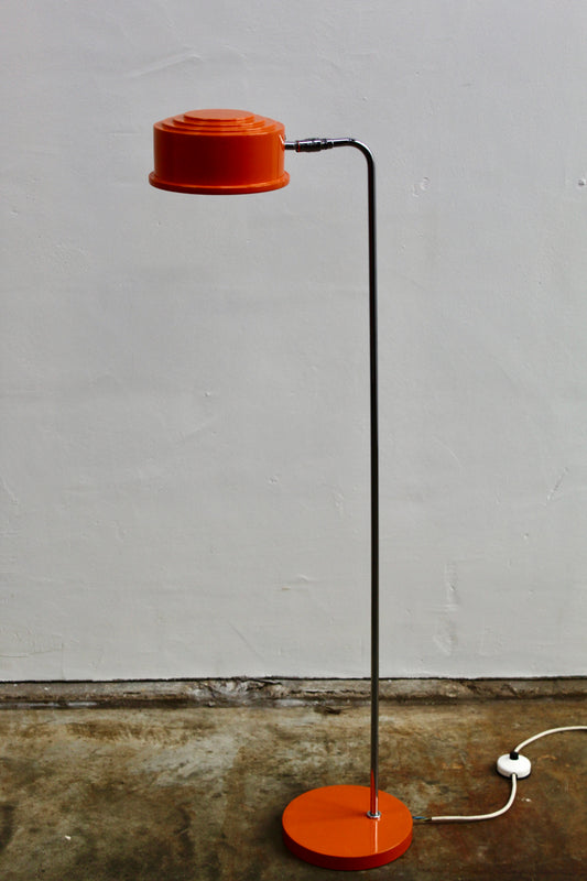 Jaren '70 oranje vloerlamp