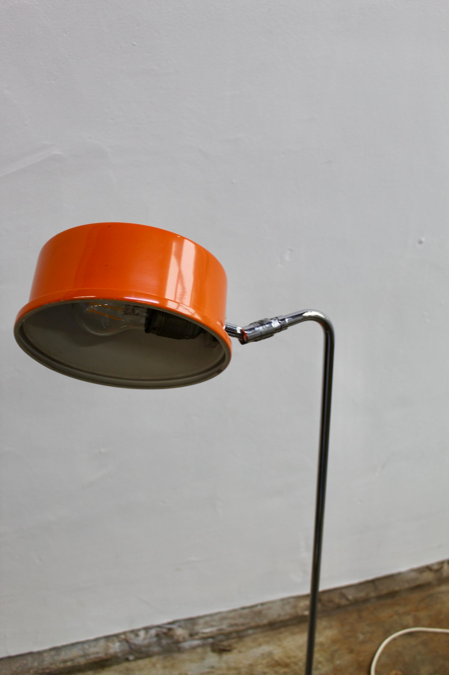 Jaren '70 oranje vloerlamp