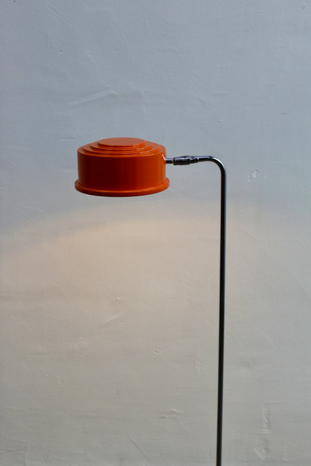 Jaren '70 oranje vloerlamp