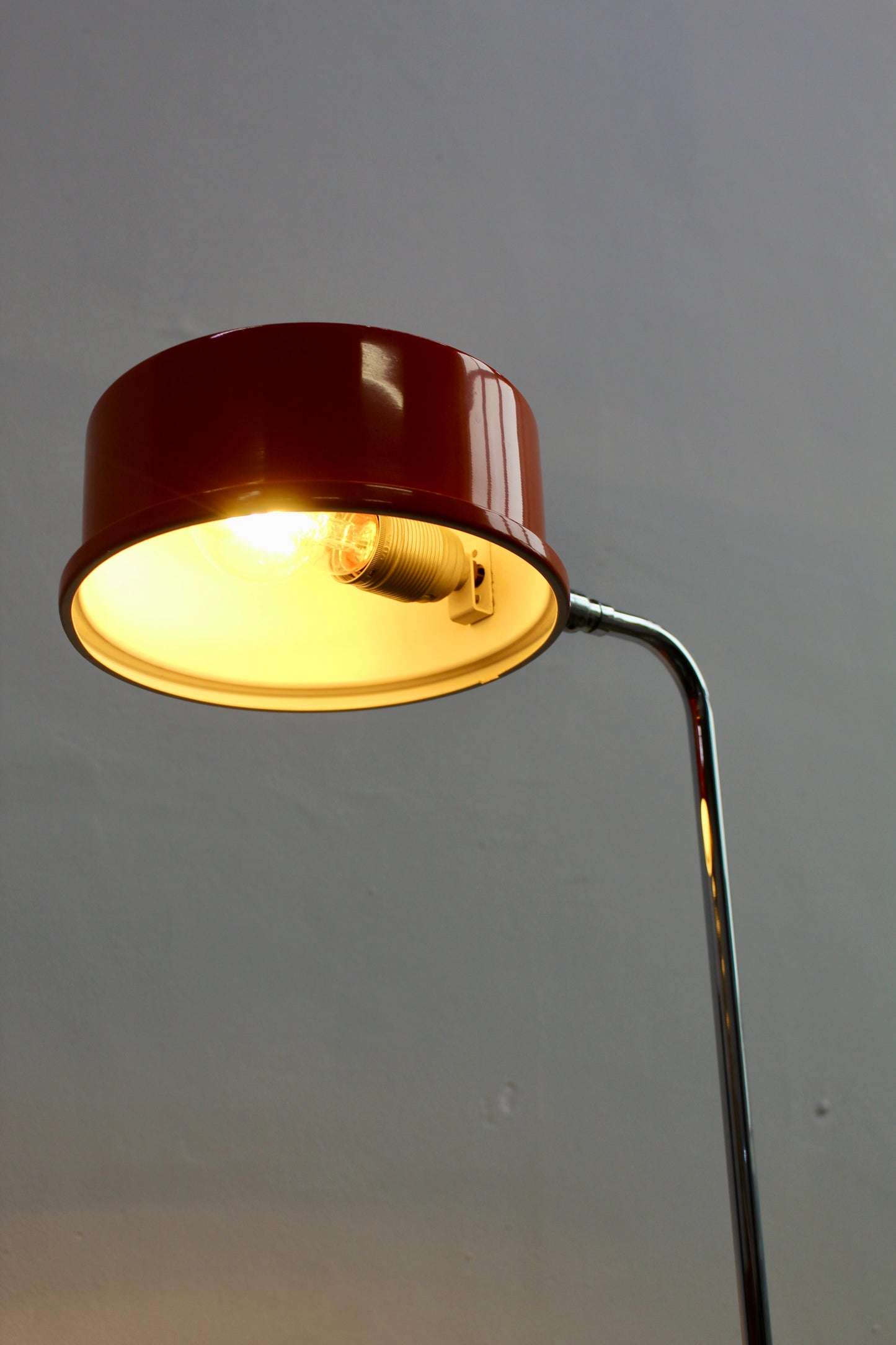 Jaren '70 oranje vloerlamp