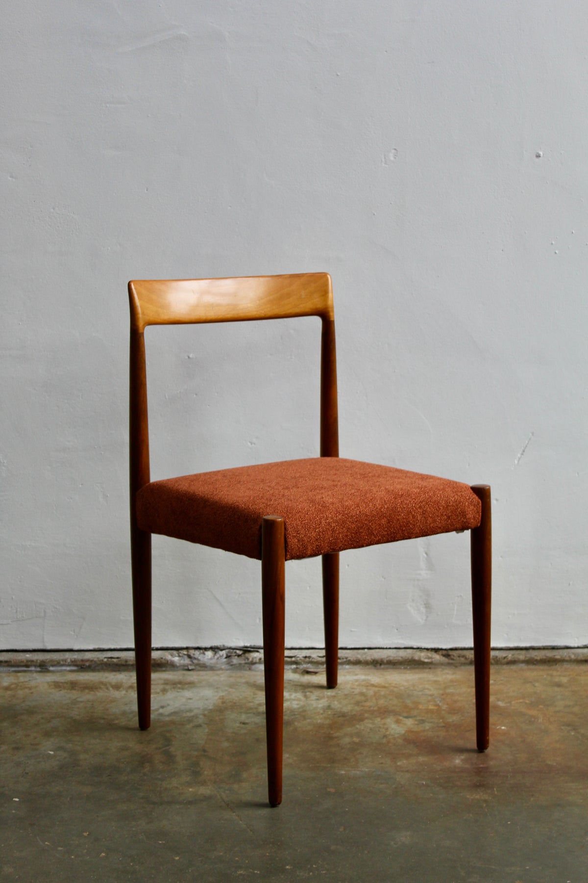 6x eetkamerstoelen Lübke, jaren '60