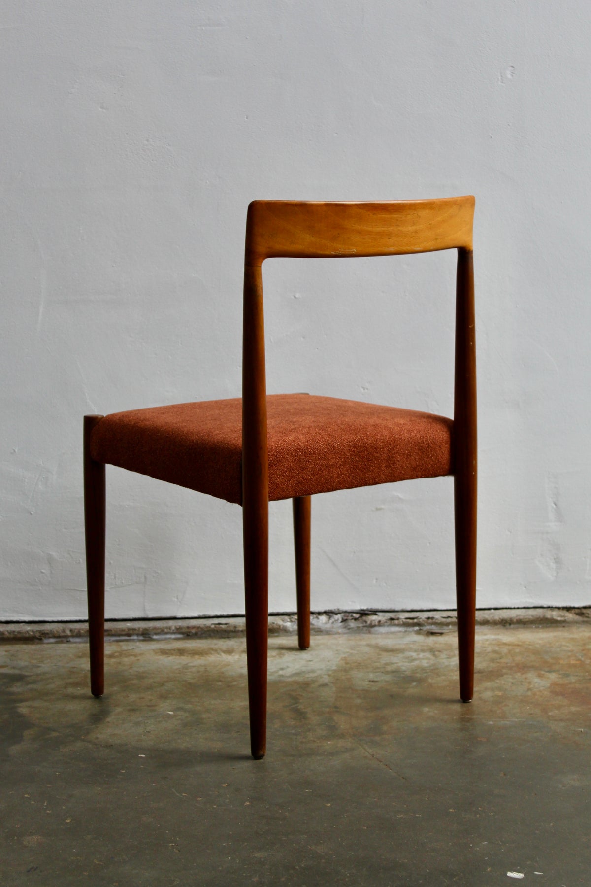 6x eetkamerstoelen Lübke, jaren '60
