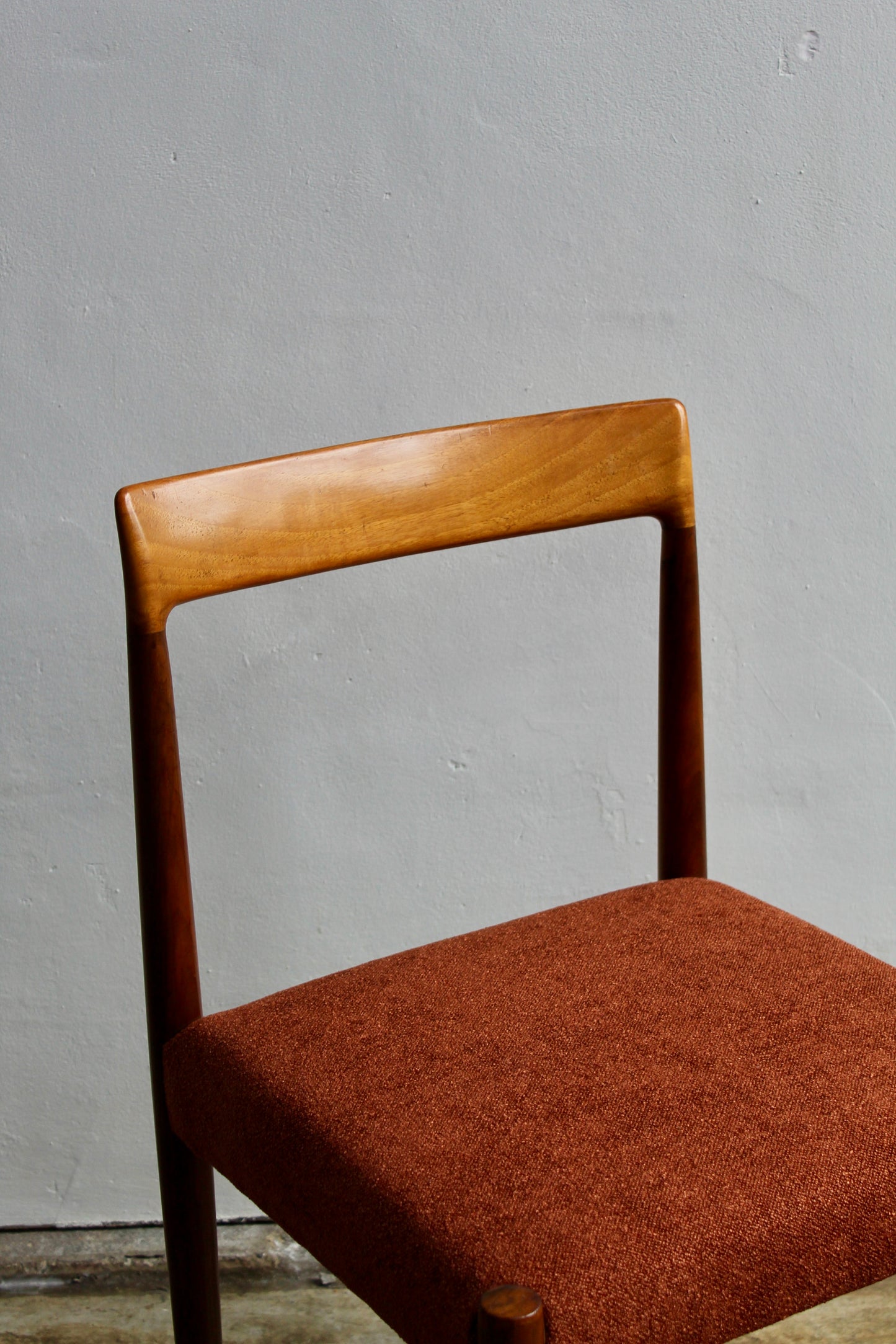 6x eetkamerstoelen Lübke, jaren '60