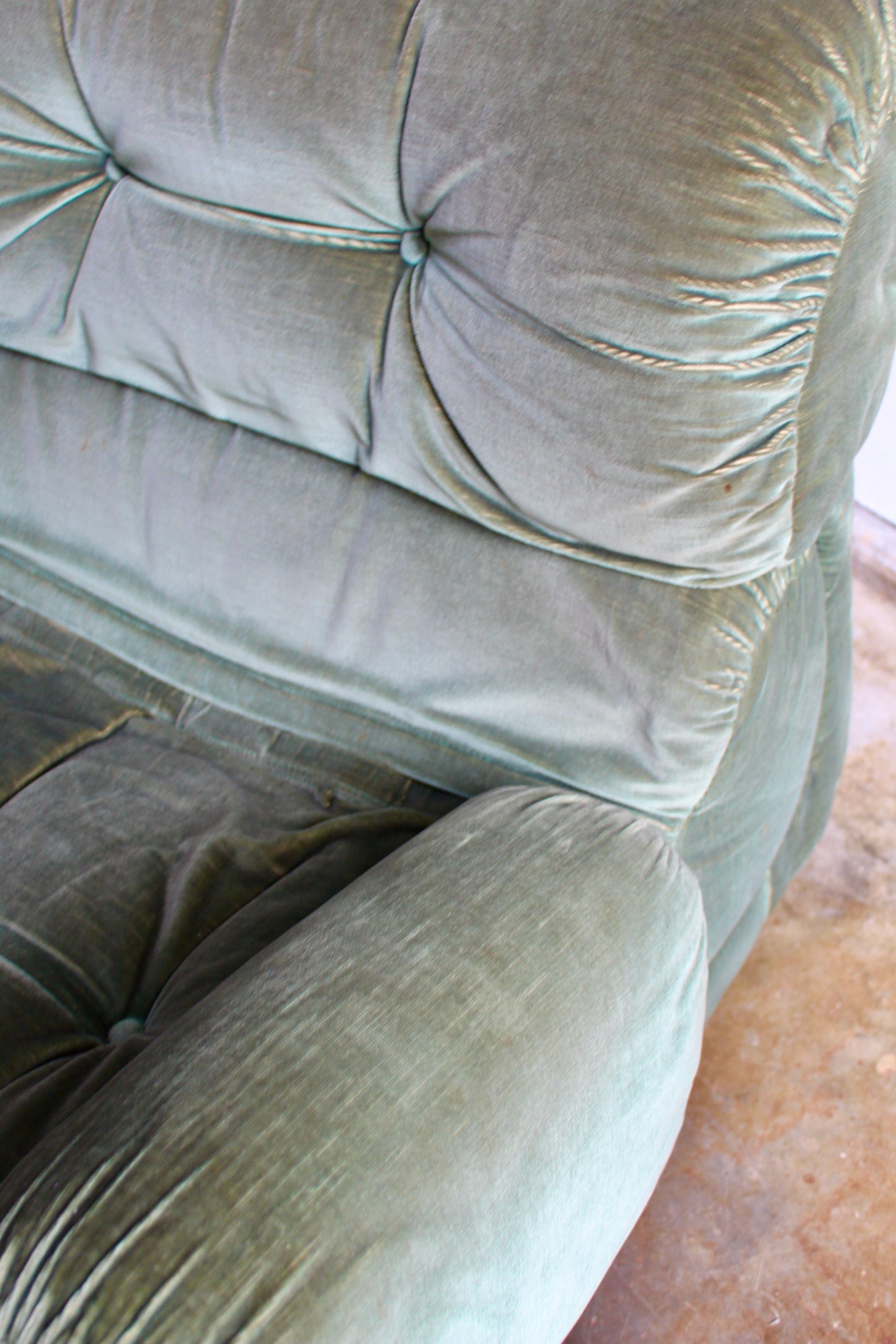 Italiaanse fauteuil groen jaren '70