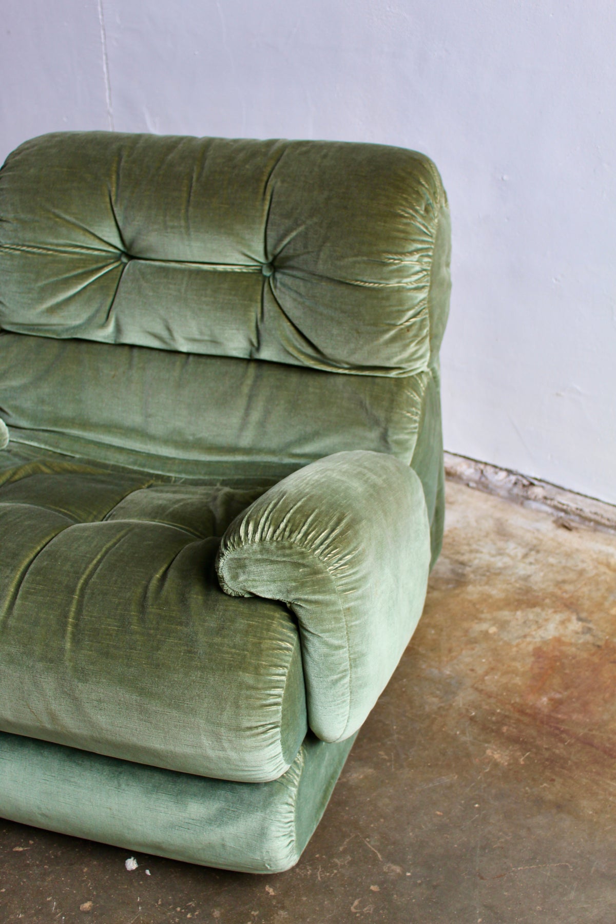 Italiaanse fauteuil groen jaren '70