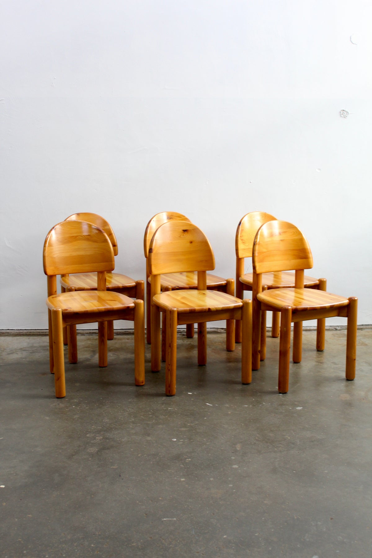 6x Rainer Daumiller grenen eetkamerstoelen