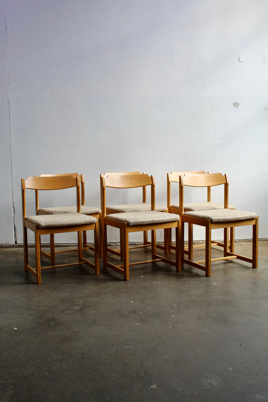 6x jaren '70 eetkamerstoelen