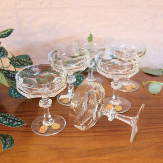 Vintage kristallen champagne coupes Nachtmann - 6 stuks