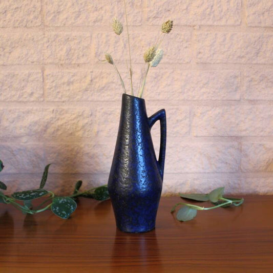 Vintage West Germany vaas blauw - M