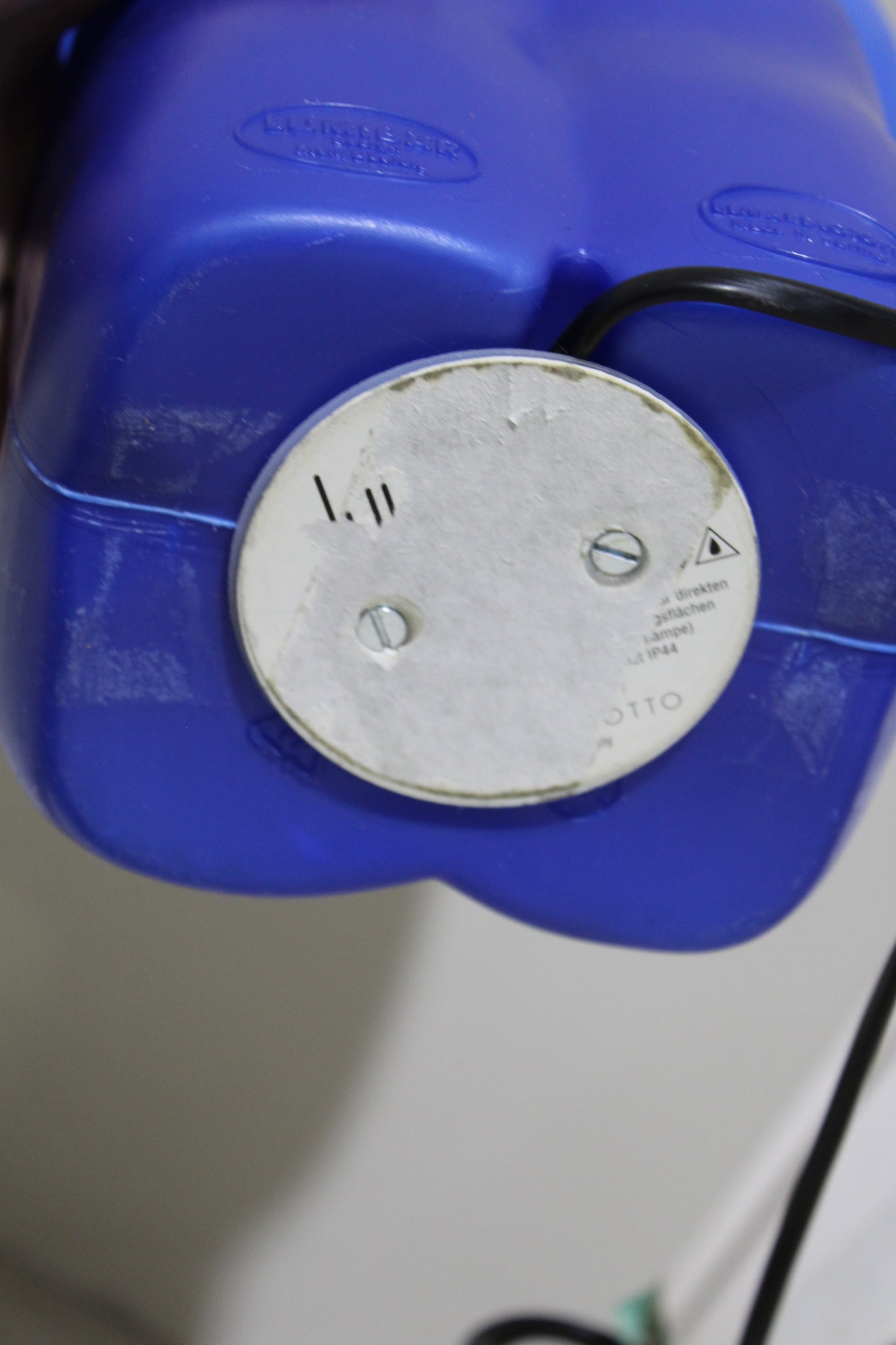 Vintage tafellamp Lumibär blauw