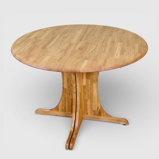 Vintage Deense houten uitschuifbare eettafel