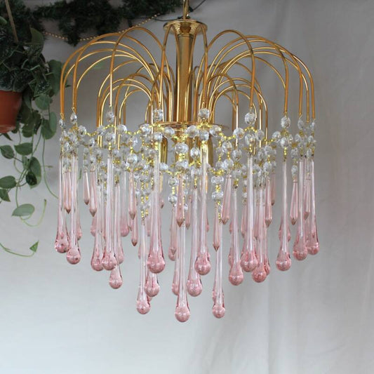 Vintage teardrop lamp - pink