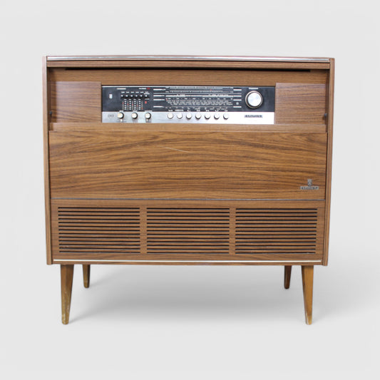 Vintage Gründig muziekmeubel, radiokast