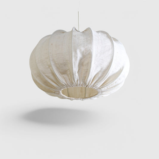 Vintage cocon hanglamp - crème, jaren '70