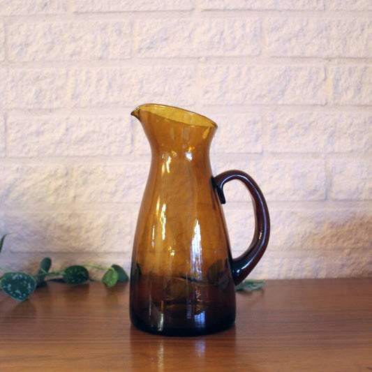 Vintage glazen karaf - bruin