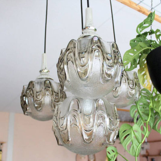 Vintage rookglas lamp
