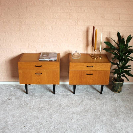 Vintage nachtkastjes set