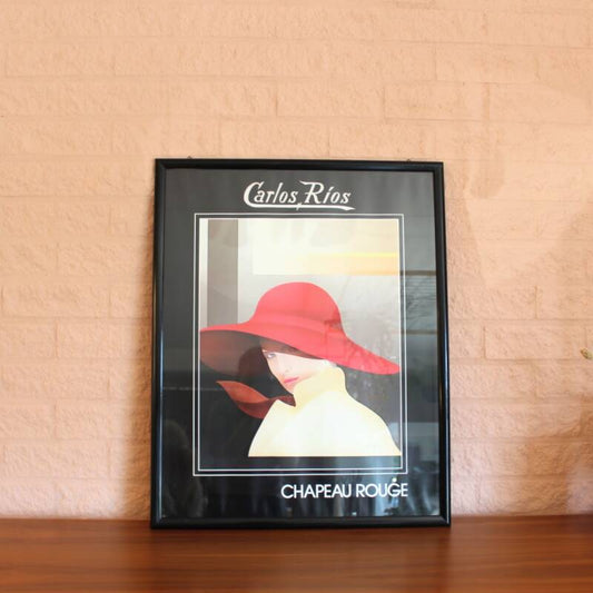Vintage Prent Carlos Rios Chapeau Rouge