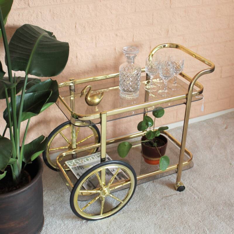 Vintage barcart/serveerwagen jaren '70