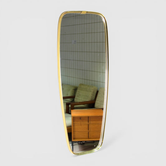 Vintage mirror, full-length mirror 1960s brass