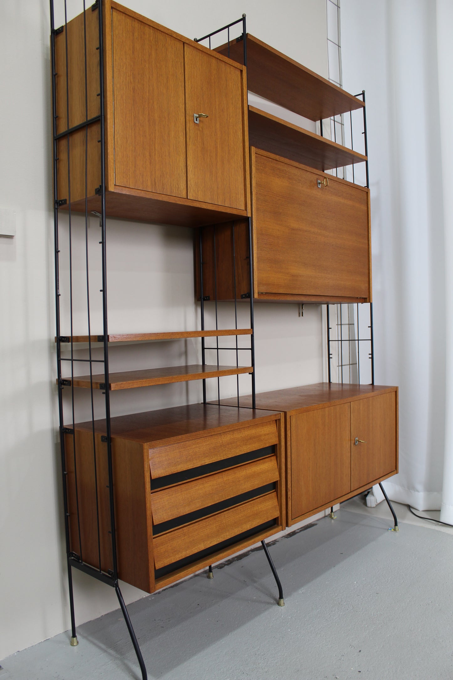 Vintage modulair wandsysteem, wandkast - jaren '60