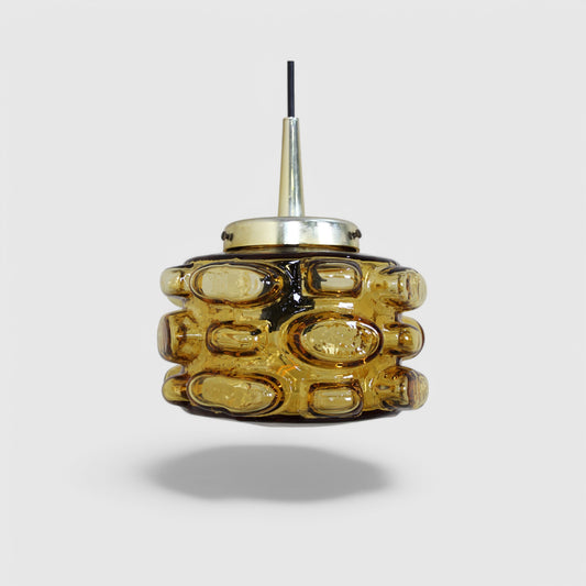 Vintage pendant lamp - bubble lamp, 70s, gold brown