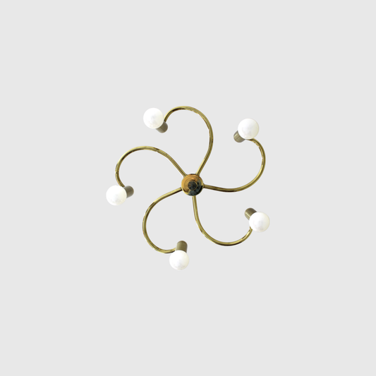 Vintage Deckenleuchte - 5-armig gold | 00841