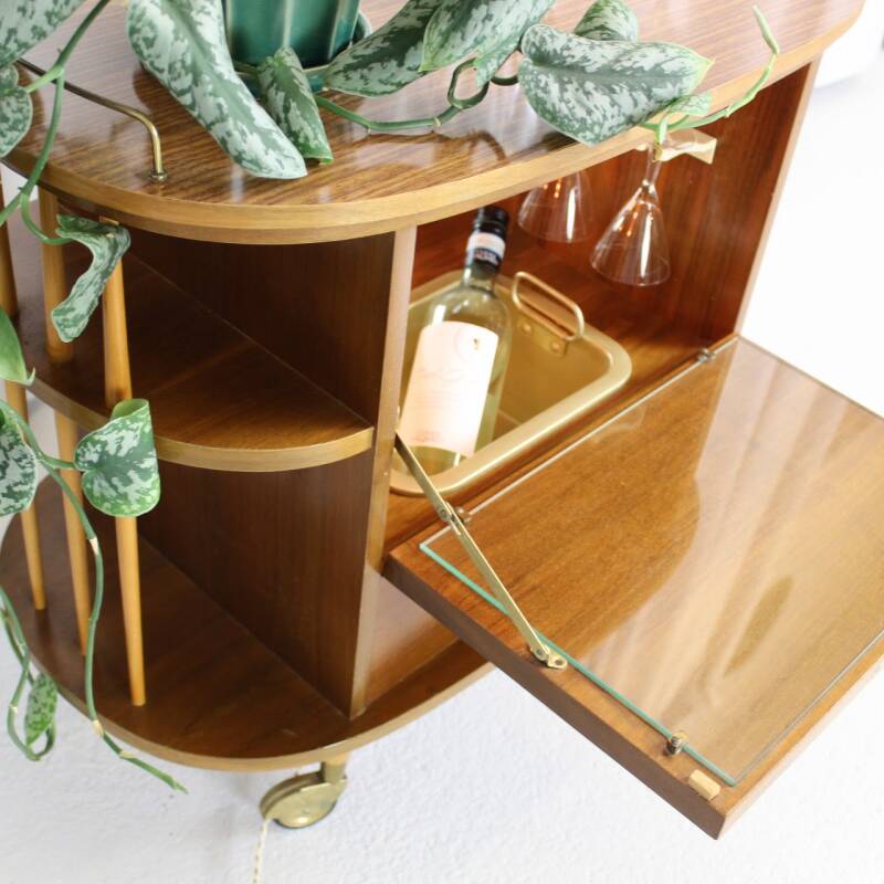 Vintage drankkast, serveerwagen, barcart