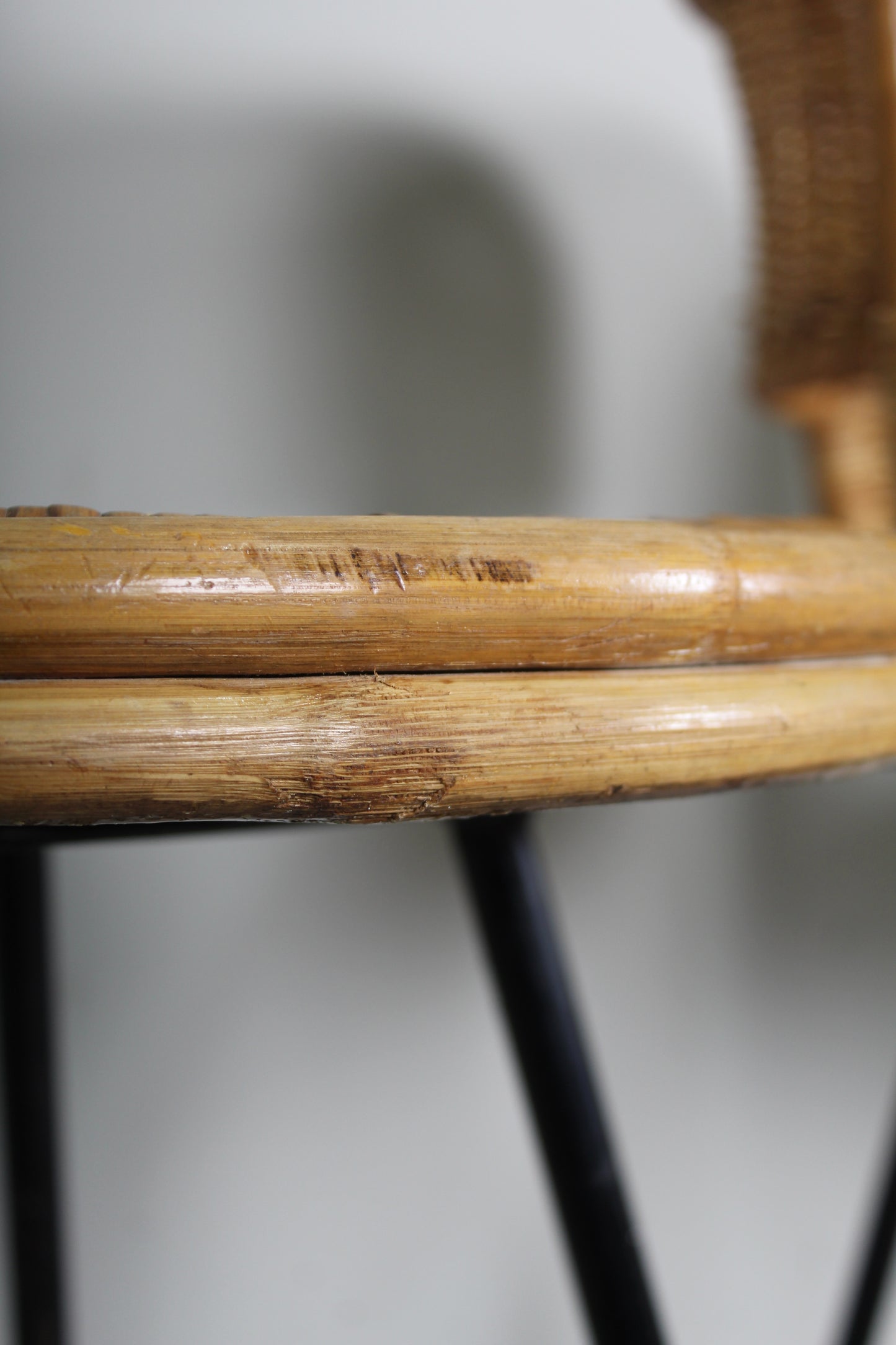 Vintage barkrukken rotan